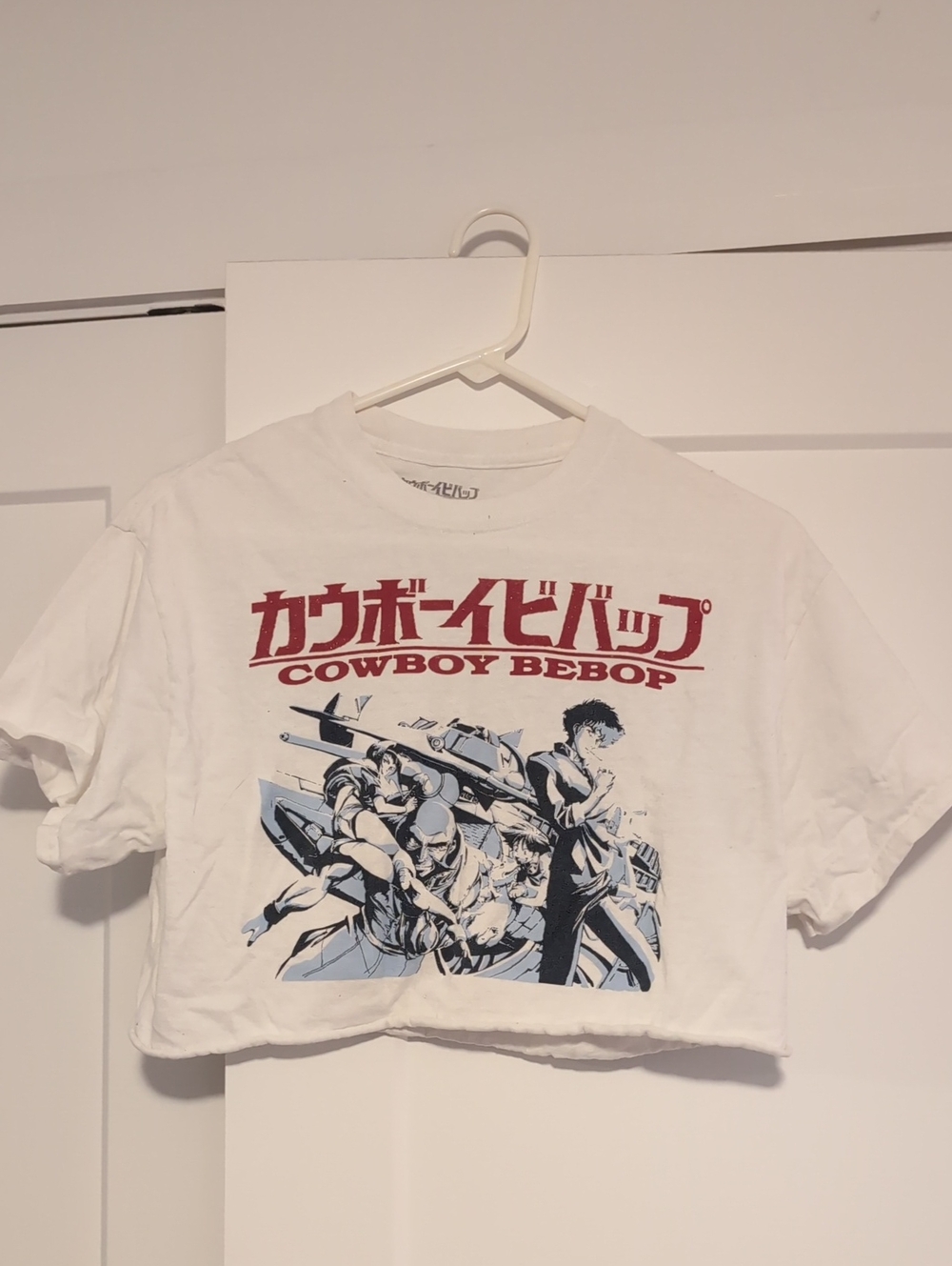 Cowboy Bebop Graphic Crop Tee - White